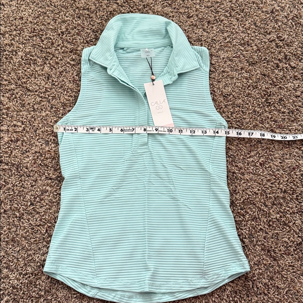 NWT Calia Renew Sleeveless Polo | Pistachio Mint | Size XS - Picture 4 of 6